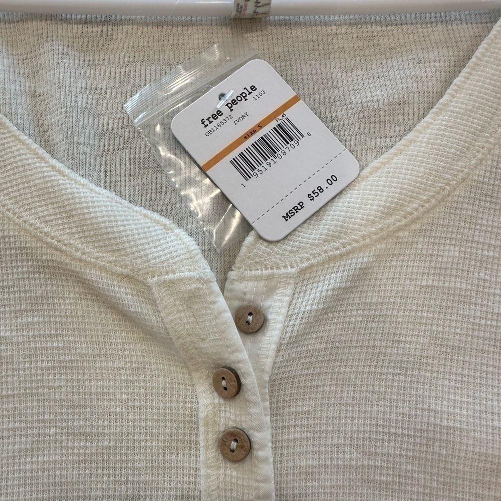 Free People Bodysuit in Ivory Size Small - Picture 4 of 5